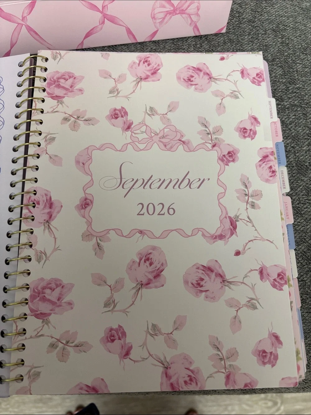 LoveShackFancy 2026-2027 Weekly/vinyl covers Monthly Planner - Pink w/gift bag
